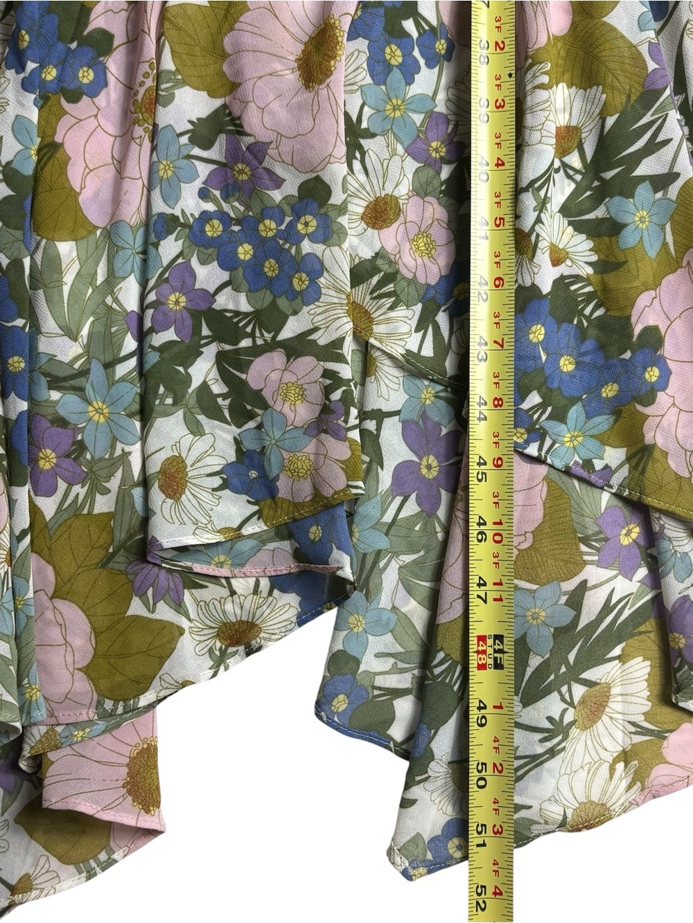 NWT ASTR the Label Santorini Floral One Shoulder Midi Dress Size Medium - Picture 11 of 14